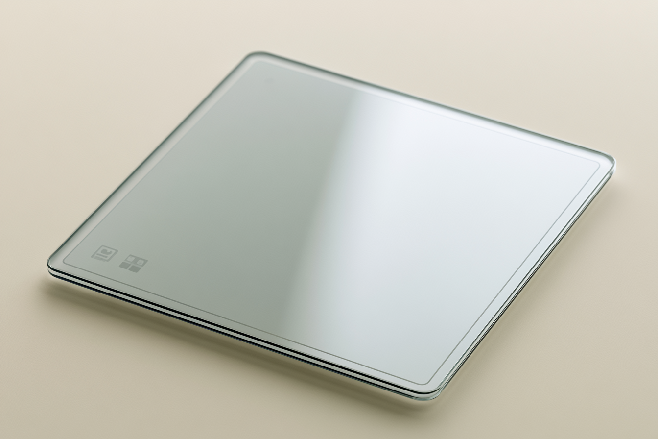 A clear cover lens catching the light